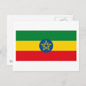 Ethiopia Flag Briefkaart (Voorkant / Achterkant)