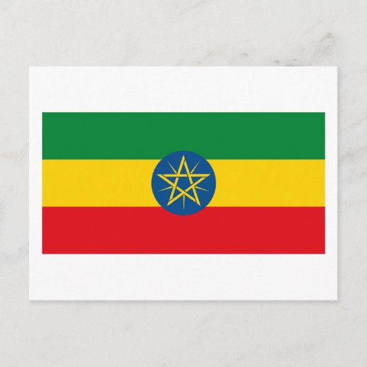 Ethiopia Flag Briefkaart (Voorkant)