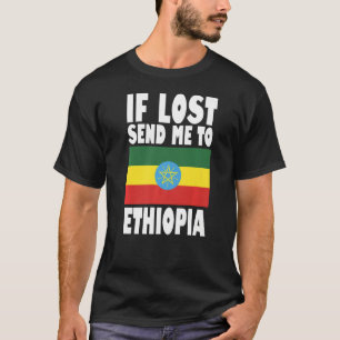 Ethiopia Flag Design Als het verloren gaat, stuur  T-shirt