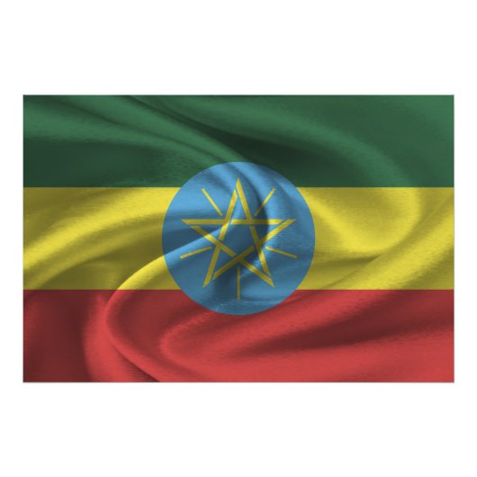 Ethiopia Flag Foto Afdruk (Voorkant)