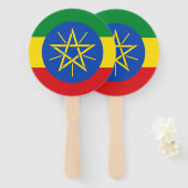 Ethiopia Flag Handwaaier (Voorkant en achterkant)
