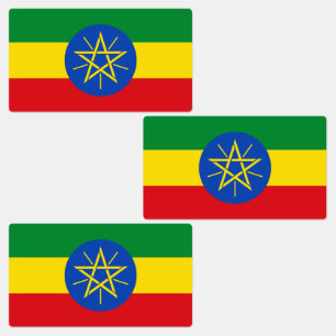 Ethiopia Flag Labels