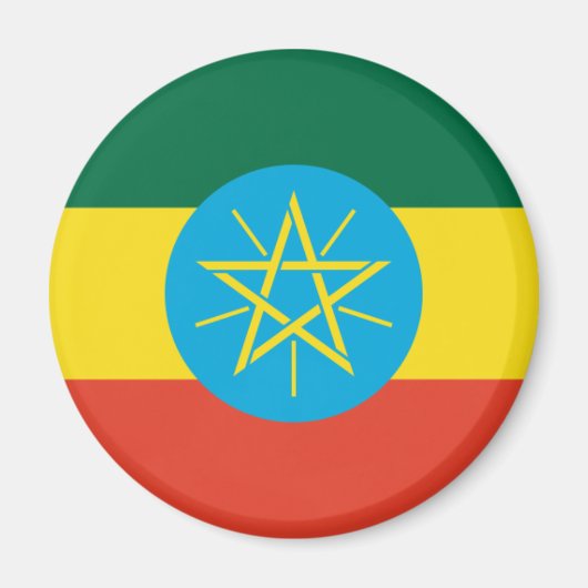 Ethiopia Flag Magneet (Voorkant)