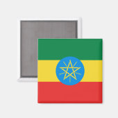 Ethiopia Flag Magnet Magneet (Voorkant / Achterkant)