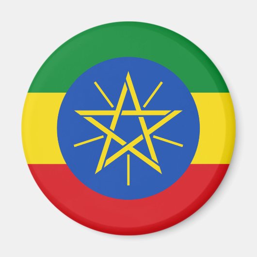 Ethiopia Flag Magnet Magneet (Voorkant)