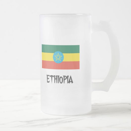 Ethiopia Flag Matglas Bierpul (Rechts)