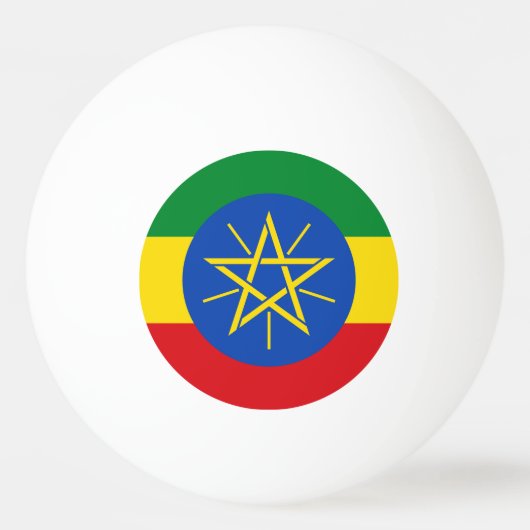 Ethiopia Flag Pingpongballen (Voorkant)