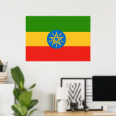 Ethiopia Flag Poster (Thuiskantoor)