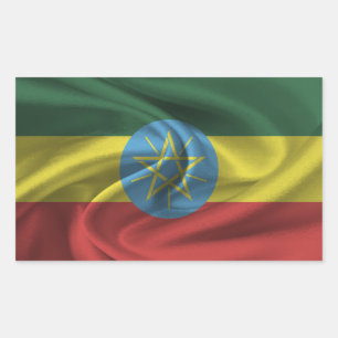 Ethiopia Flag Rechthoekige Sticker
