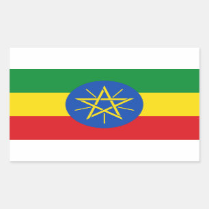 Ethiopia Flag Rechthoekige Sticker