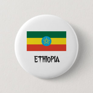 Ethiopia Flag Ronde Button 5,7 Cm