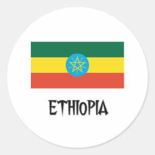 Ethiopia Flag Ronde Sticker