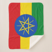 Ethiopia Flag Sherpa Deken (Voorkant)