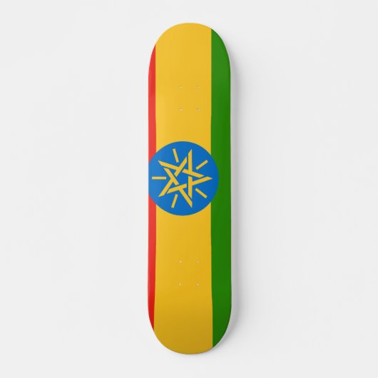 Ethiopia Flag Skateboard (Voorkant)