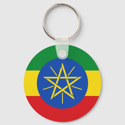 Ethiopia Flag Sleutelhanger (Voorkant)
