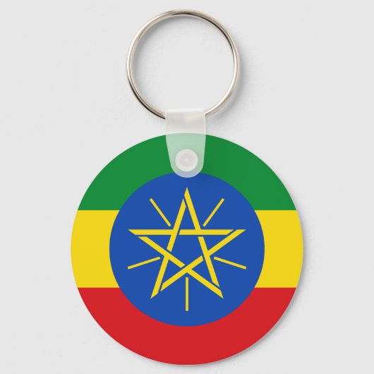 Ethiopia Flag Sleutelhanger (Voorkant)