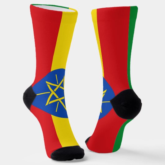 Ethiopia Flag Sokken (Gebogen)
