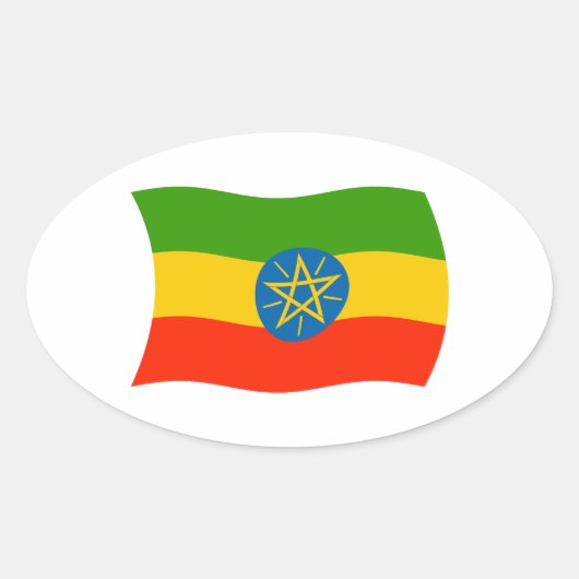 Ethiopia Flag Sticker (Voorkant)
