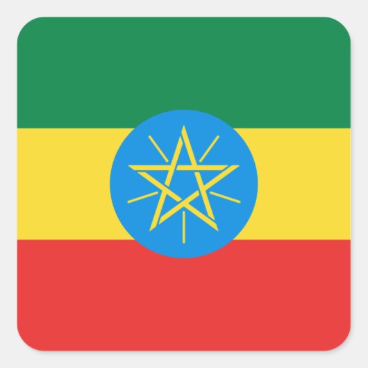 Ethiopia Flag Sticker (Voorkant)