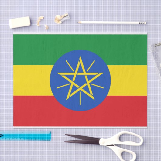 Ethiopia Flag Tissuepapier (Craft)