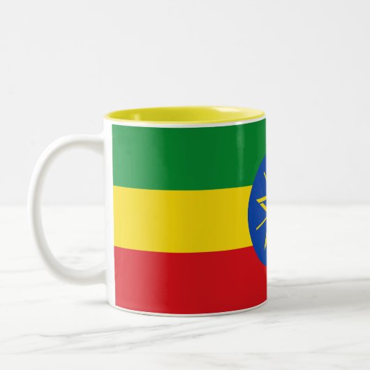 Ethiopia Flag Tweekleurige Koffiemok (Links)
