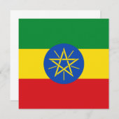 Ethiopia Flag Uitnodiging (Voorkant / Achterkant)