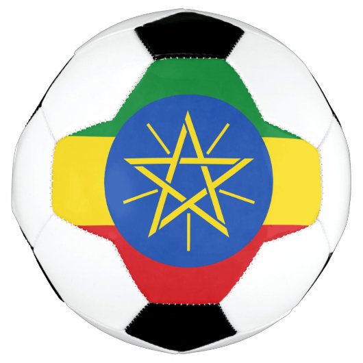 Ethiopia Flag Voetbal (Voorkant)