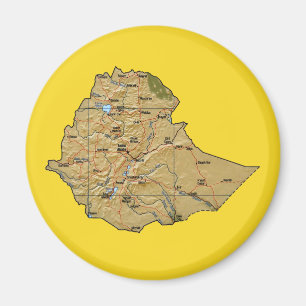 Ethiopia Map Magnet Magneet