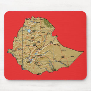 Ethiopia Map Mousepad Muismat