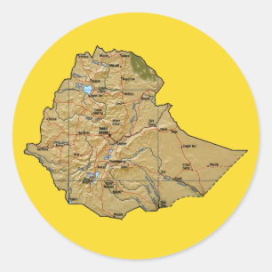 Ethiopia Map Sticker