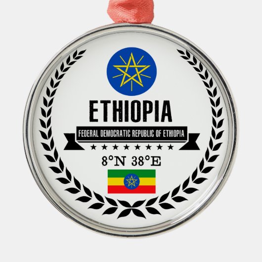 Ethiopia Metalen Ornament (Voorkant)