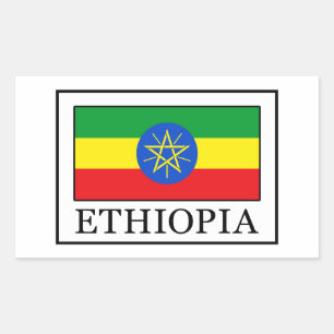 Ethiopia Rechthoekige Sticker