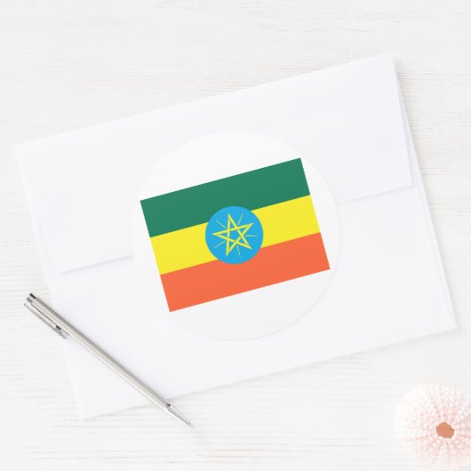 Ethiopia Ronde Sticker (Envelop)