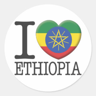 Ethiopia Ronde Sticker