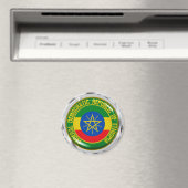 Ethiopia Round Emblem Magneet (Insitu (Vaatwasser))
