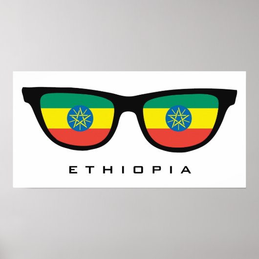 Ethiopia Shades aangepaste tekst en kleuren-poster Poster (Voorkant)