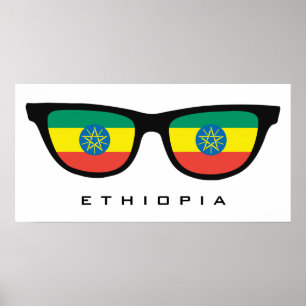 Ethiopia Shades custom text & color poster
