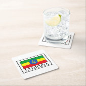Ethiopia Vierkante Kartonnen Onderzetter (Insitu)