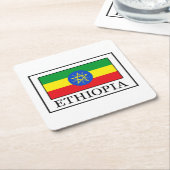 Ethiopia Vierkante Kartonnen Onderzetter (Schuin)