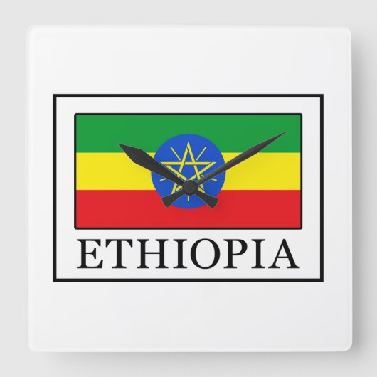 Ethiopia Vierkante Klok (Voorkant)