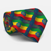 Ethiopia Waving Flag Stropdas (Opgerold)