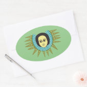 Ethiopian Angel Oval Sticker (Envelop)