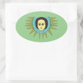 Ethiopian Angel Oval Sticker (Tas)