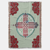 Ethiopian Cross Design Sierkussen Deken (Voorkant Verticaal)