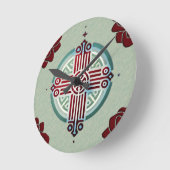 Ethiopian Cross Design Sierkussen Ronde Klok (Hoek)