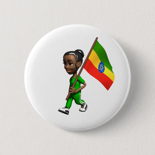 Ethiopian Girl Ronde Button 5,7 Cm (Voorkant)