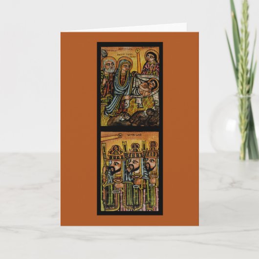 Ethiopian Nativity Icon Kaart (Voorkant)