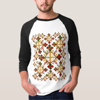 Ethiopian Rootz Meskel Cross Baseball T-Shirt