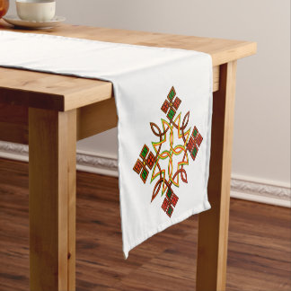 Ethiopian Rootz Meskel Cross Table Runner Korte Tafelloper