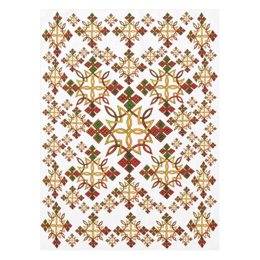 Ethiopian Rootz Meskel Cross Tablecloth Tafelkleed (Voorkant)
